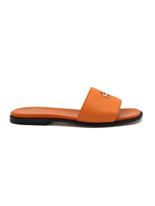 La Martina Leather Women's Sandals Orange