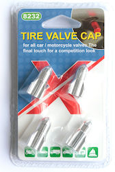 Maxeed Car Tire Valve Caps Silver 4pcs