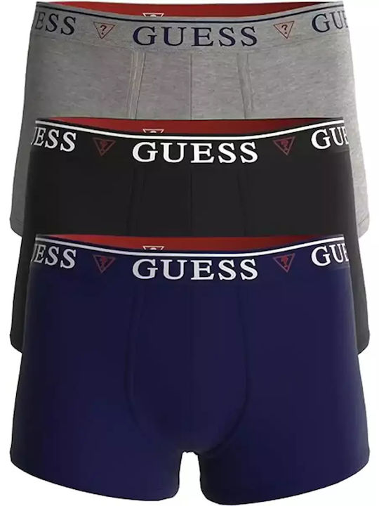 Guess Herren Boxershorts Black/grey/blue 3Packung