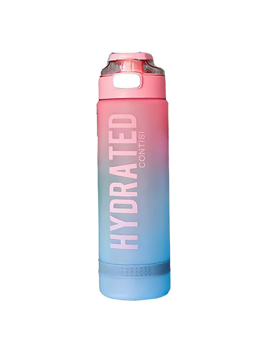 Tpster Παγούρι Πλαστικό 1000ml Ροζ