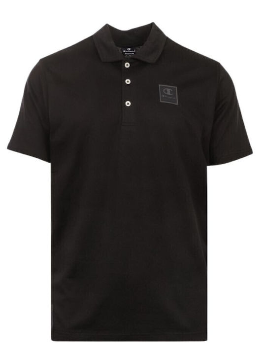 Champion Polo Μπλούζα Κοντομάνικη Μαύρη