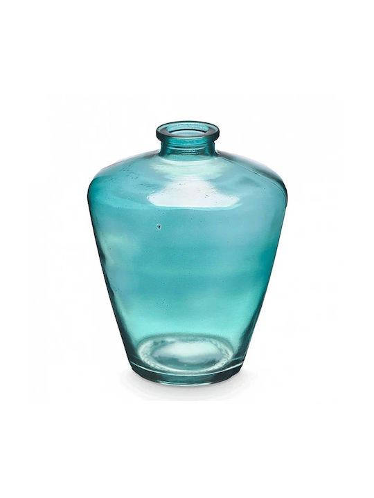 Atmosphera Διακοσμητικό Βάζο Glas Blau 10x10x13cm 1Stück