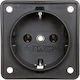 Hager Power Socket Gray 1pcs