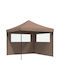 vidaXL Garden Freestanding Gazebo Brown 2.92x2.92cm