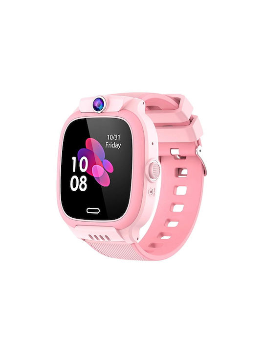 Smartwatch pentru copii Y31 884621 cu GPS și curea din cauciuc/plastic Roz