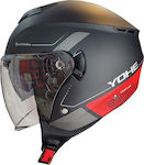 Yohe 852 SV Black Mat Motorradhelm Jet 1200gr