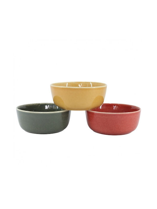 Marva Serving Bowl Round Ceramic Gray with Diameter 15cm