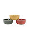 Marva Serving Bowl Round Ceramic Gray with Diameter 15cm