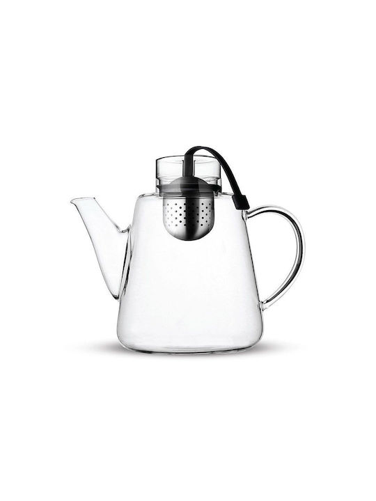 Vialli Design Teapot with Filter Glass Transparent 1500ml