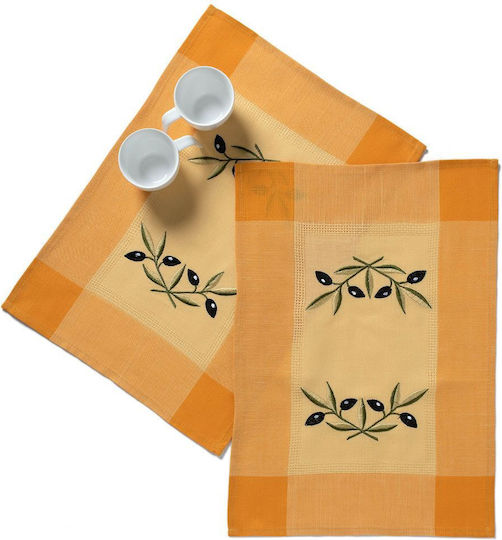 Silk Fashion Σουπλά Κίτρινο 50x35cm 12τμχ