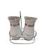 Karvounis Salt and Pepper Set Metallic with Stand 2pcs