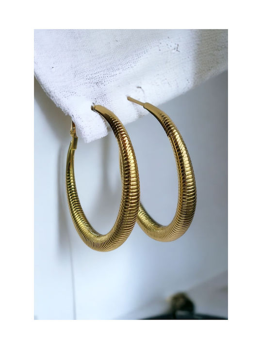 Earrings Hoops made of Steel Gold Plated