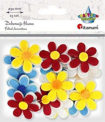 Titanum Floare decorativă pentru proiecte DIY Blue 15buc 3x3cm.