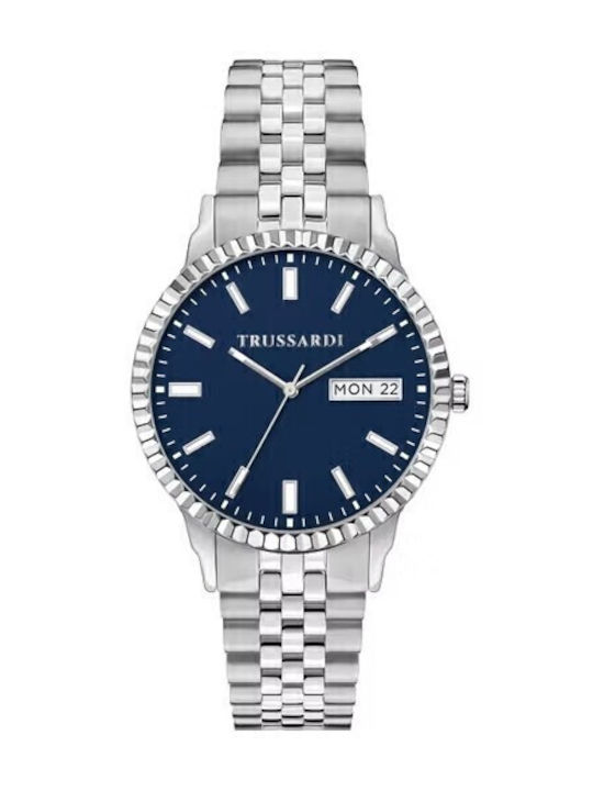 Trussardi T-bent Herrenuhr mit Batterie und Bla...