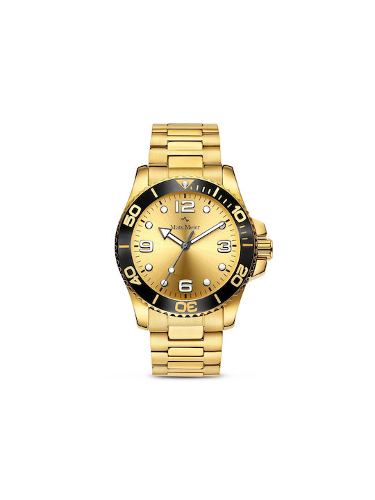 Mats Meier Watch Battery with Gold Metal Bracelet