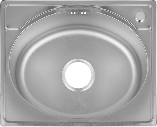 Freddo Ένθετος Νεροχύτης Δεξιός Inox με Μπαταρία Μ52xΠ41cm Γκρι
