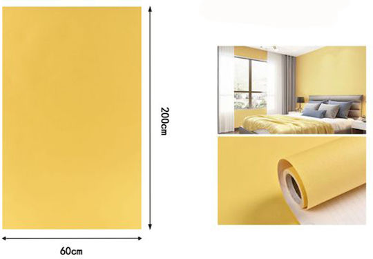 Autocolantă Tapet de Perete 200x60cm Galbenă