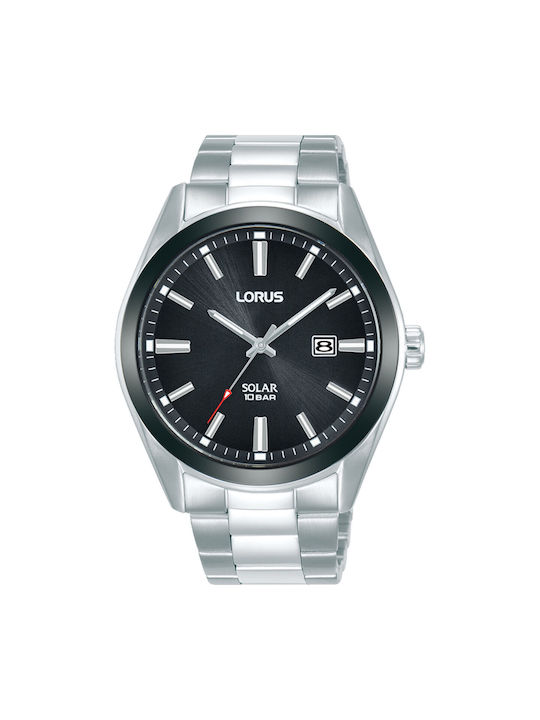 Lorus Watch Battery with Black Metal Bracelet