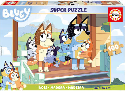 Puzzle din lemn Bluey, 100 de piese