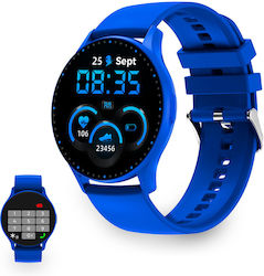 Ksix Core Aluminium Smartwatch με Παλμογράφο (Μπλε)