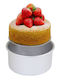 PME Formă de Patiserie pentru Chec Rotund din Aluminiu cu Bază Detașabilă 22.3x22.3x7.5buc 1buc