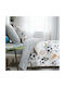 Vesta Home Σετ Σεντόνια Μονά Βαμβακερά Football Multi 170x260cm 3τμχ