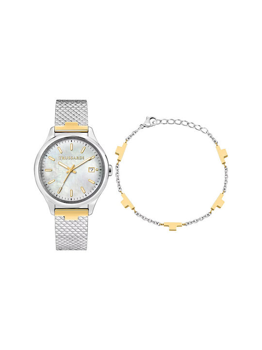 Trussardi Watch with Silver Metal Bracelet