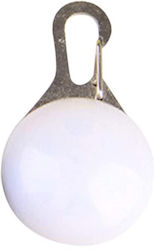 Dog ID Tag White Metal Small