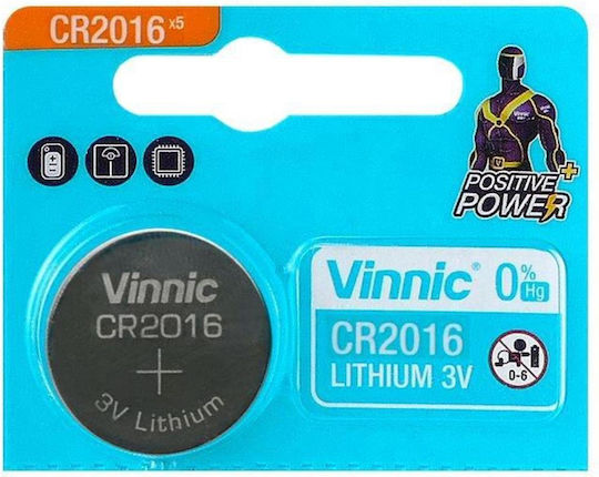 Vinnic Μπαταρία Λιθίου Ρολογιών CR2016 3V 1τμχ