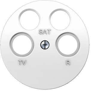 Hager R.1 R.3 Μετώπη Πρίζας TV-Κεραίας σε Λευκό Χρώμα 14842089