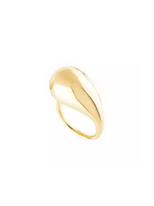 Awear Damen Ring aus Stahl Vergoldeter