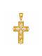 Women's Gold Cross 14K Double Sided Γυναικείος