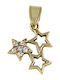 Roloi Kaliamanis Charm Stern aus 14K Gold mit Zirkon