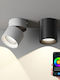 Folding Dimmable Επιτοίχιο Εξωτερικό Σποτ LED IP44 12W με RGB Φως 78εκ.