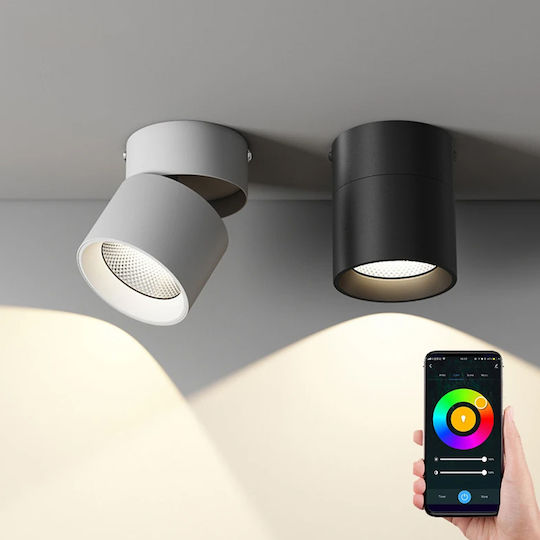 Folding Dimmable Wandmontiertes Außen-Spotlight LED IP44 12W mit RGB Licht 78εκ.