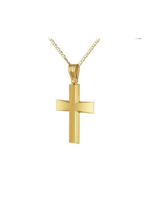 Herren Gold Kreuz 14K