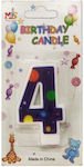 Νο.4 Birthday Candle Number "4" Multicolored 6b801768be39