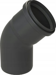Almeva Rauchrohr Inox 80mm Schwarz