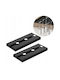 Wine Glass Holder Double Black Matt