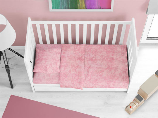 Dimcol Βρεφική Παπλωματοθήκη Bebe Premium Shadow Pink 120x160εκ.