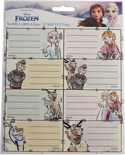 Gim Notebook Labels Frozen 2pcs
