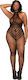 Dreamgirl Plus Size Sexy Bodystocking Mesh with Open Crotch Black
