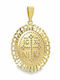Xryseio Pendant Kids Talisman Konstantinato made of Gold 9K KN1102