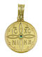 Roloi Kaliamanis Pendant Kids Talisman Double Sided Konstantinato made of Gold 14K PM1256