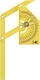 KWB Plastic Angle Ruler with Protractor 15.5cm