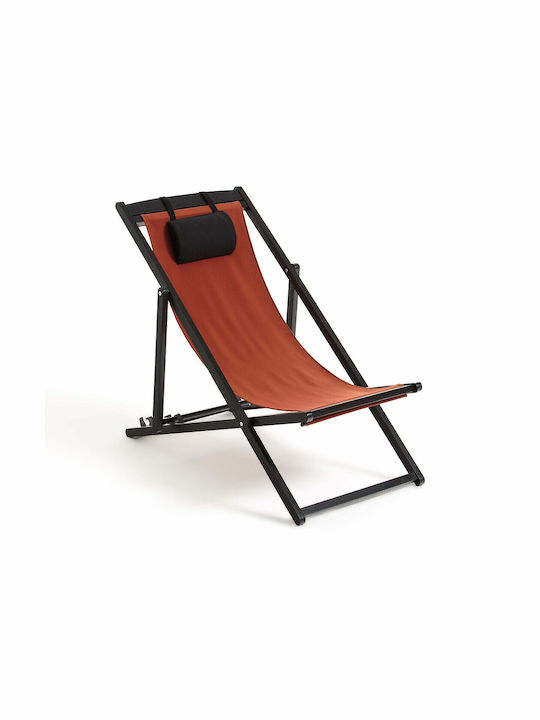 Deckchairs Wooden with Brown Fabric 105x60x88cm