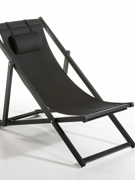 Sezlonguri Lemn cu Negru Material 105x60x88cm