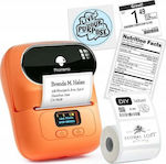 Electronic Handheld Label Maker in Orange Color