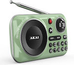 Akai 110583-0023 Radio de buzunar Reîncărcabil cu Bluetooth și USB Verde