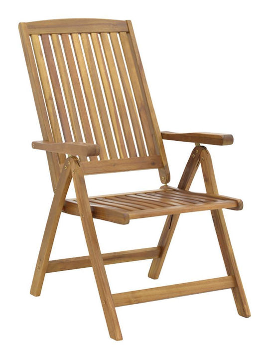 Outdoor Armchair Wooden Natural 1pcs 61x65x110cm.